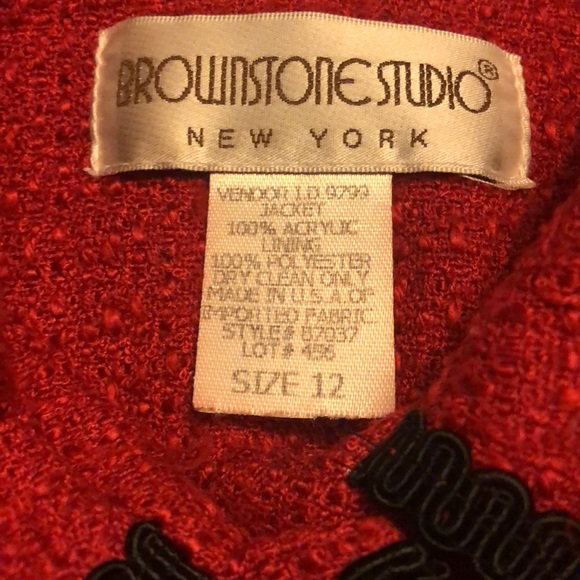 Red Brownstone Studio Blazer - Picture 3 of 3